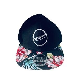 NEW OTTO Snap Men's 6-Panel Embroidered P.J. Youth Floral Snapback Hat One Size